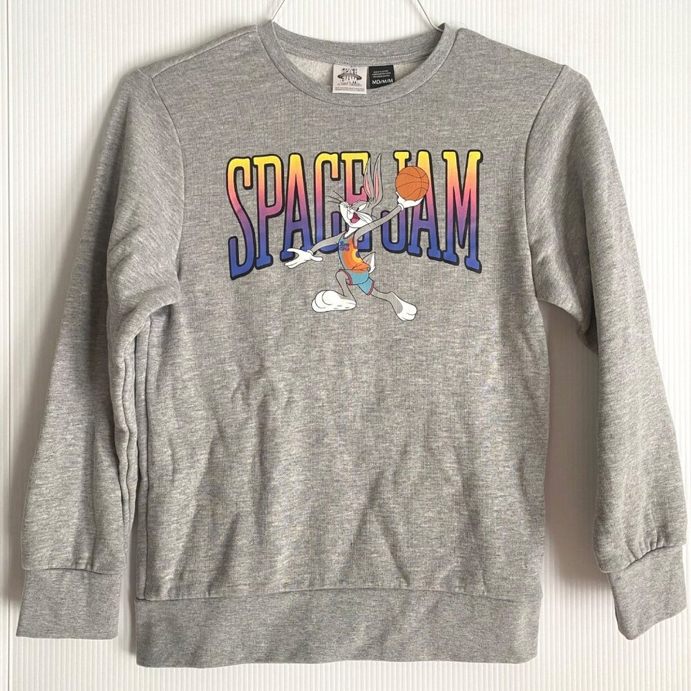 Space Jam bugs bunny gray‎ sweatshirt youth/kids size M 8-10